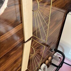 Gold and Tan Sunburst Wall Decor